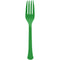 AMSCAN CA Disposable-Plasticware Festive Green Plastic Forks, 20 Count 192937434338