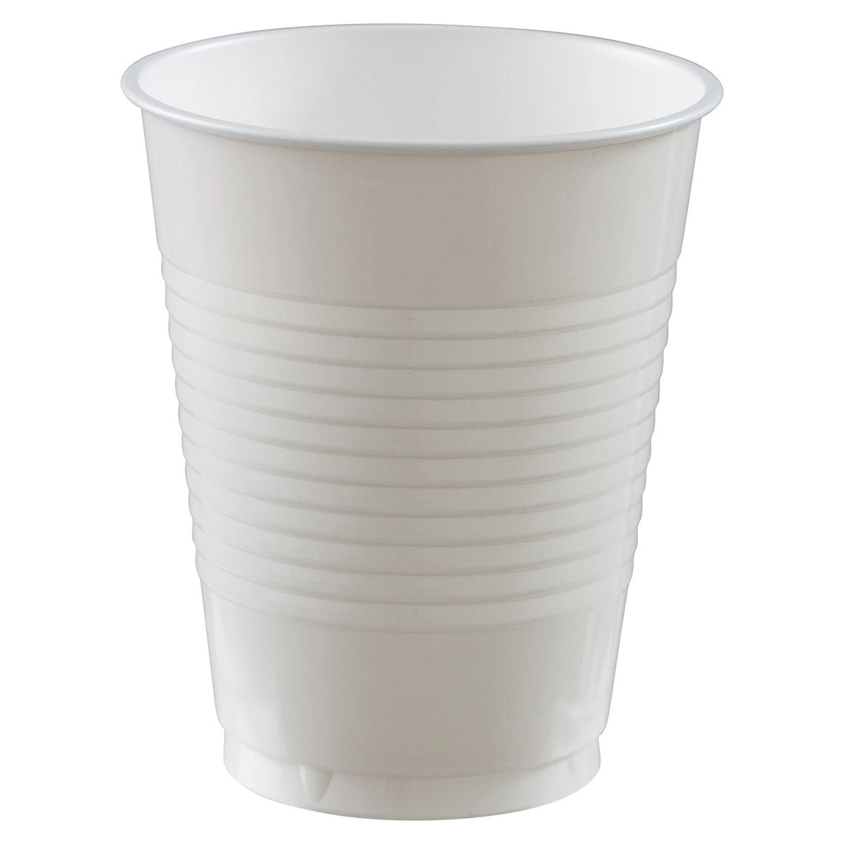 AMSCAN CA Disposable-Plasticware Frosty White Plastic Cups, 18 Oz, 50 Count