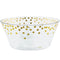 AMSCAN CA Disposable-Plasticware Gold PET Plastic Large Serving Bowl, 10 Inches, 1 Count