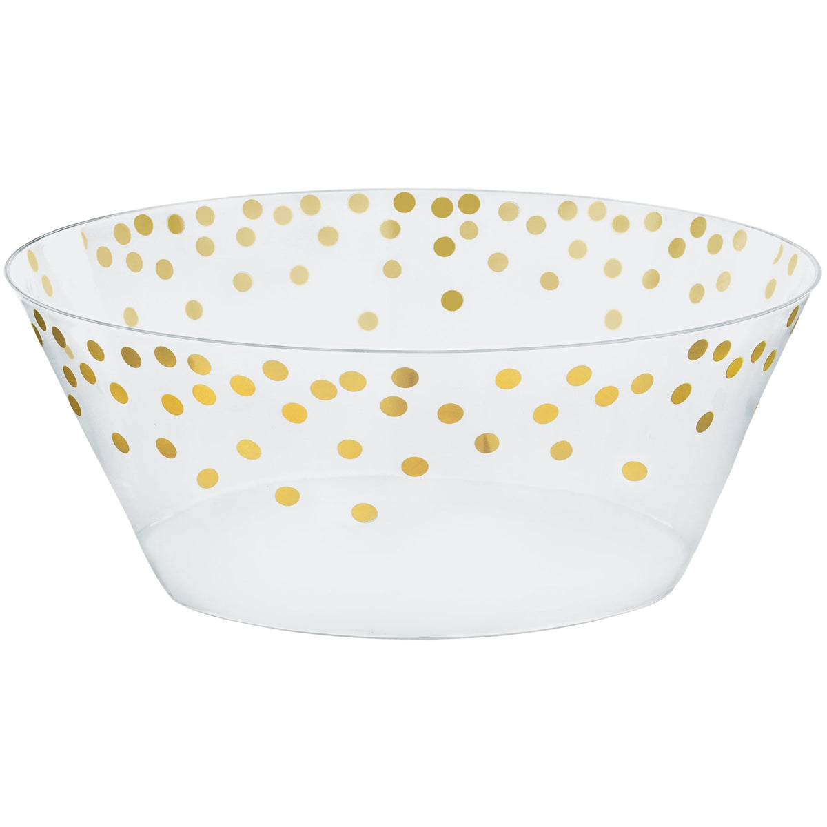 AMSCAN CA Disposable-Plasticware Gold PET Plastic Small Serving Bowl, 1 Count