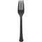 AMSCAN CA Disposable-Plasticware Jet Black Plastic Forks, 20 Count 192937434383
