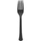 AMSCAN CA Disposable-Plasticware Jet Black Plastic Forks, 20 Count 192937434383
