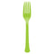AMSCAN CA Disposable-Plasticware Kiwi Green Plastic Forks, 20 Count 192937434482