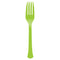 AMSCAN CA Disposable-Plasticware Kiwi Green Plastic Forks, 20 Count 192937434482