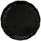 AMSCAN CA Disposable-Plasticware Large Round Scalloped Tray, Black, 12 Inches, 1 Count