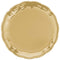 AMSCAN CA Disposable-Plasticware Large Round Scalloped Tray, Gold, 12 Inches, 1 Count