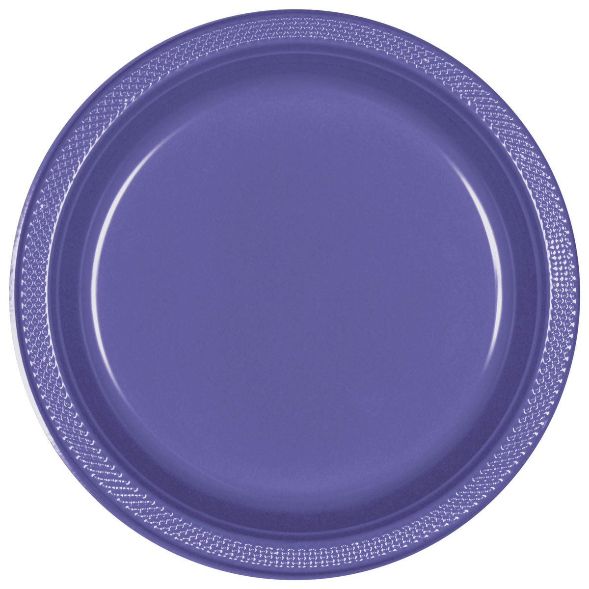 AMSCAN CA Disposable-Plasticware New Purple Large Round Lunch Plastic Plates, 10.25 Inches, 20 Count 048419626060