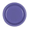 AMSCAN CA Disposable-Plasticware New Purple Small Round Dessert Plastic Plates, 7 Inches, 20 Count