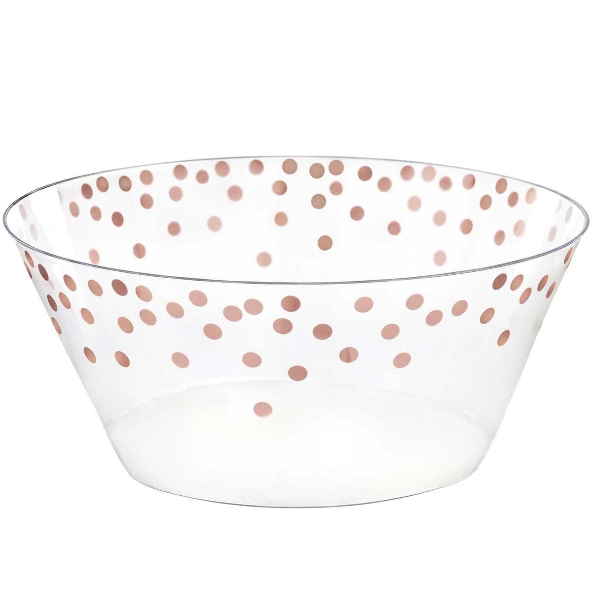 AMSCAN CA Disposable-Plasticware Rose Gold PET Plastic Large Serving Bowl, 10 Inches, 1 Count