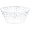 AMSCAN CA Disposable-Plasticware Silver PET Plastic Large Serving Bowl, 10 Inches, 1 Count