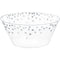 AMSCAN CA Disposable-Plasticware Silver PET Plastic Large Serving Bowl, 10 Inches, 1 Count