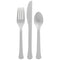 AMSCAN CA Disposable-Plasticware Silver Plastic Assorted Cutlery, 80 Count