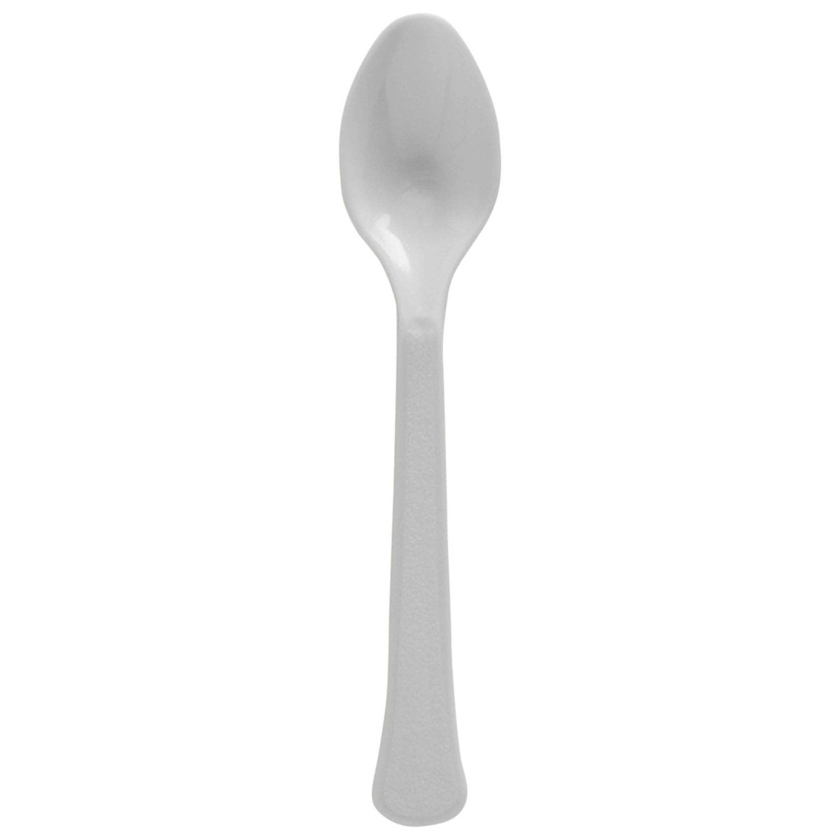 AMSCAN CA Disposable-Plasticware Silver Plastic Spoons, 20 Count 192937434932