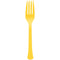 AMSCAN CA Disposable-Plasticware Yellow Sunshine Plastic Forks, 20 Count 192937434376