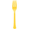 AMSCAN CA Disposable-Plasticware Yellow Sunshine Plastic Forks, 20 Count 192937434376