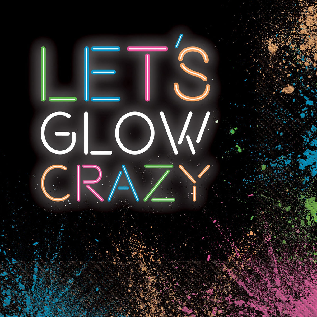 AMSCAN CA Everyday Entertaining Let's Glow Crazy Large Lunch Napkins, 16 Count 192937429310