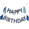 AMSCAN CA General Birthday Happy Birthday Banner With Tassels, Blue, 1 Count