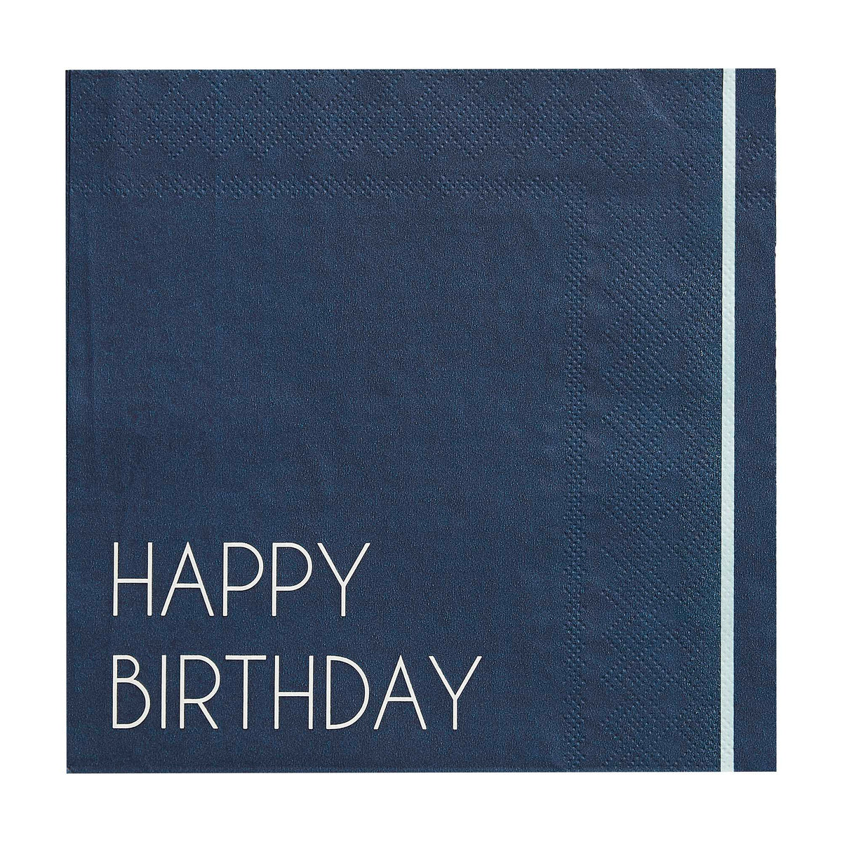 AMSCAN CA General Birthday Happy Birthday Large Lunch Napkins, Blue, 16 Count 5056567029249