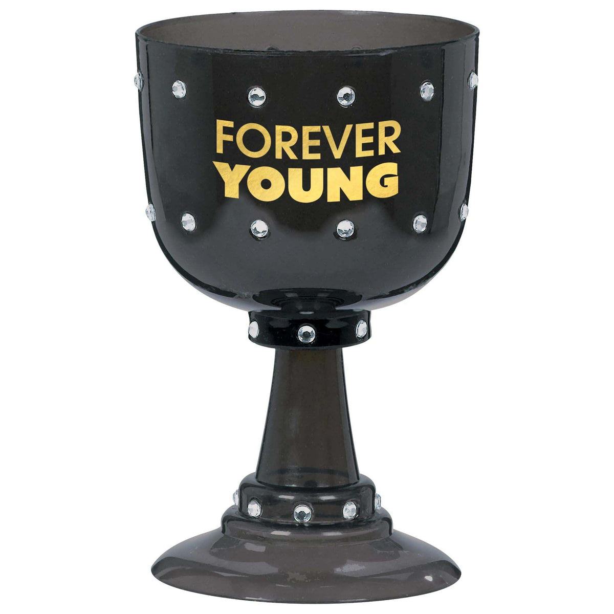AMSCAN CA General Birthday Over the Hill "Forever Young" Plastic Pimp Cup, 26 Oz, 1 Count 192937377741