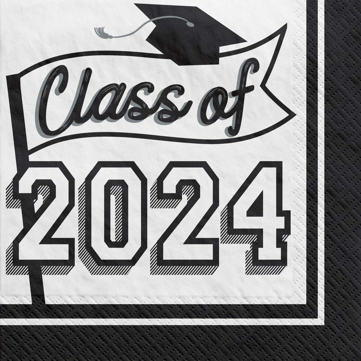 AMSCAN CA Graduation Class of 2024 Graduation Large Lunch Napkins, 40 Count