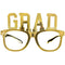 AMSCAN CA Graduation G-R-A-D Metallic Glasses, Gold, 10 Count