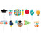 AMSCAN CA Graduation Graduation Fun Honeycomb Photo Props, 12 Count