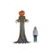 AMSCAN CA Halloween Animatronic Towering Pumpkin Creep, 144 Inches, 1 Count 842445156290