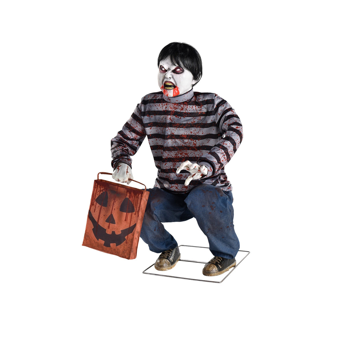 AMSCAN CA Halloween Animatronic Zombie Child, 36 Inches, 1 Count 192937332634