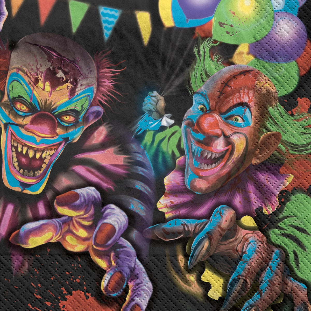 AMSCAN CA Halloween Creepy Carnival Small Beverage Napkins, 40 Count 192937399408