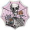 UNIQUE PARTY FAVORS Halloween Iridescent Hauntings Large Cobweb Shaped Lunch Paper Plates, 9 Inches, 8 Count 011179407859