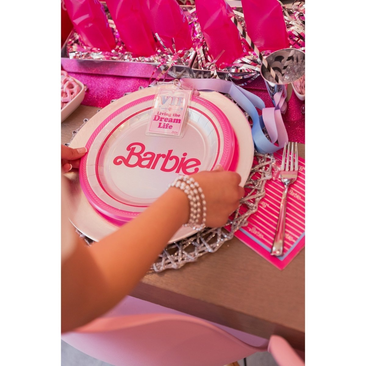 Serviettes De Table Barbie Dreamtopia - Lot De 20 Serviettes 33cm - Thème Licorne Arc-en-ciel