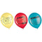 AMSCAN CA Kids Birthday Despicable Me 4 Printed Latex Balloons, Yellow, Red and Blue, 12 Inches, 6 Count 192937433423