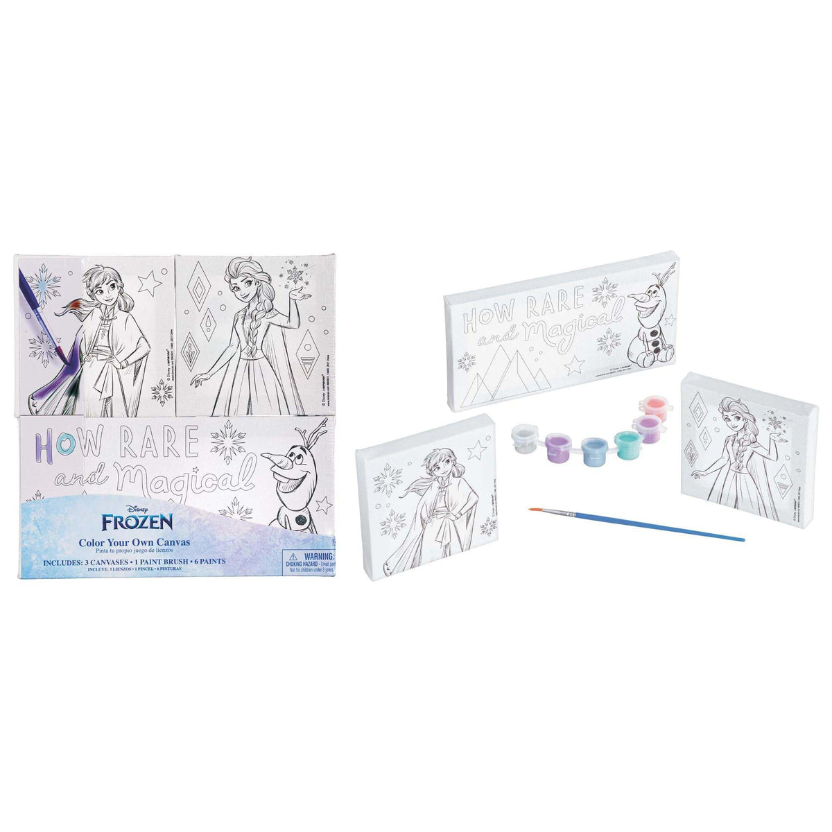 AMSCAN CA Kids Birthday Disney Frozen Paint your Own Canvas Set, 1 Count 192937281673