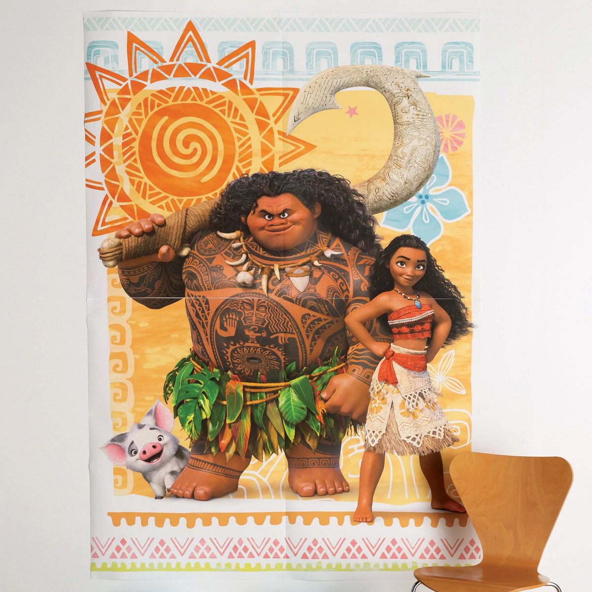 AMSCAN CA Kids Birthday Disney Moana Party Scene Setter, 59 x 65 Inches, 1 Count 192937341155