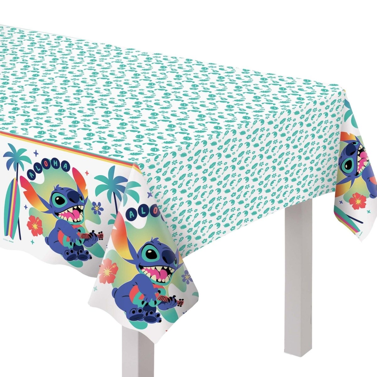 Disney Stitch Birthday Rectangular Plastic Table Cover | Party Supplies ...