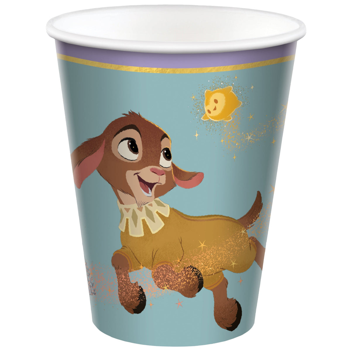 AMSCAN CA Kids Birthday Disney Wish Birthday Party Paper Cups, 9 Oz, 8 Count