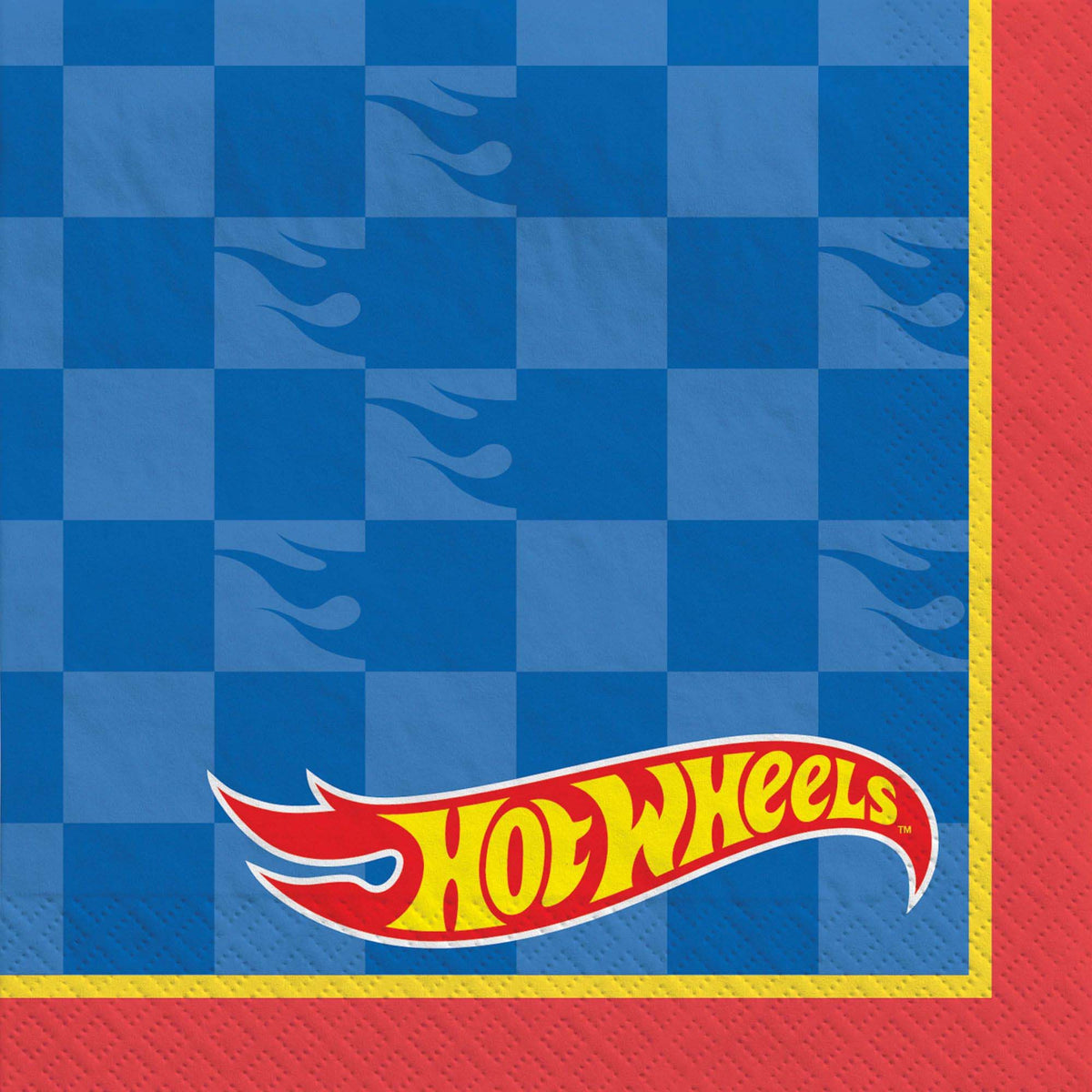AMSCAN CA Kids Birthday Hot Wheels Birthday Small Beverage Napkins, 16 Count 192937432518