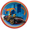 AMSCAN CA Kids Birthday Hot Wheels Birthday Small Round Dessert Paper Plates, 7 Inches, 8 Count
