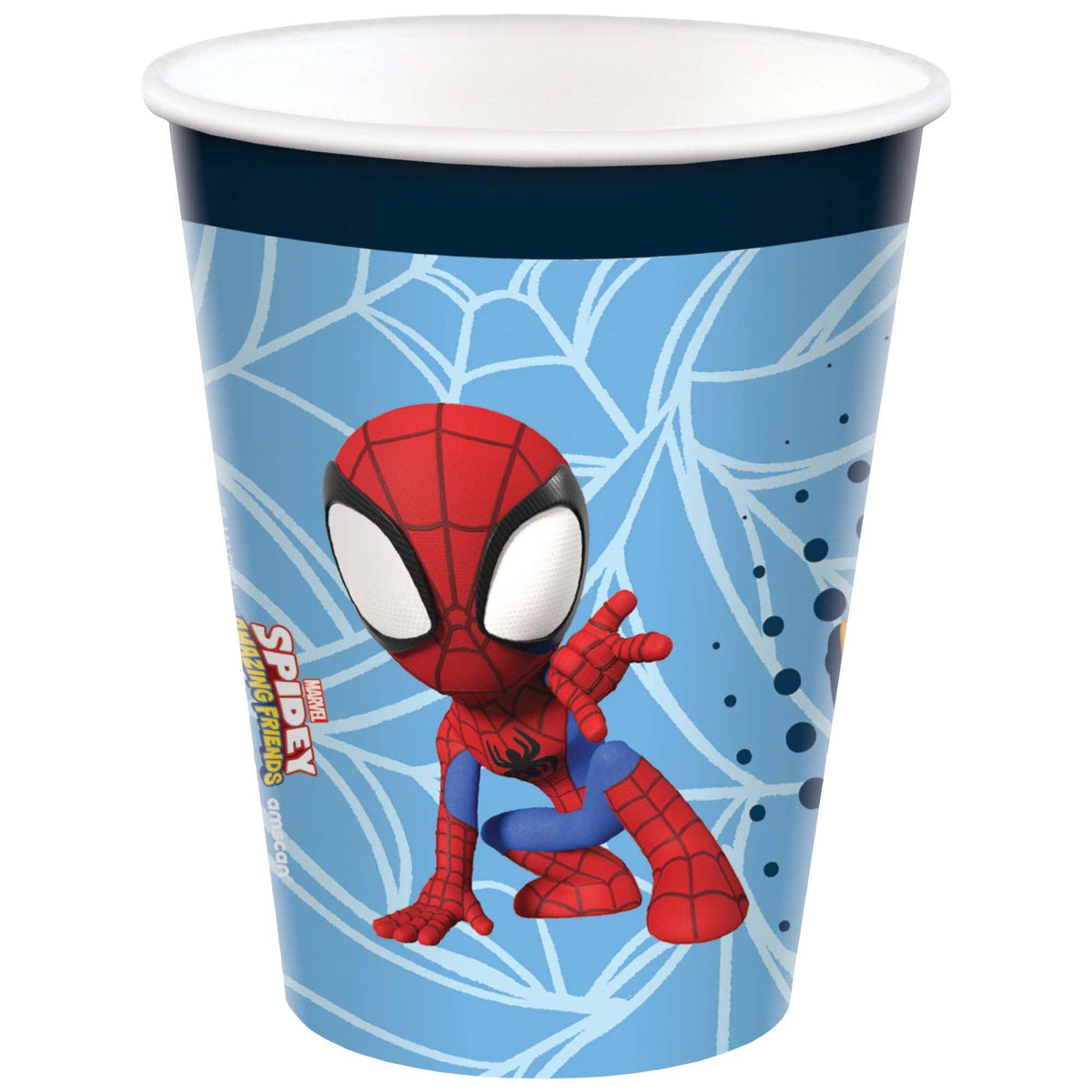 AMSCAN CA Kids Birthday Marvel Spidey and His Amazing Friends Birthday Party Paper Cups, 9 Oz, 8 Count 192937345689