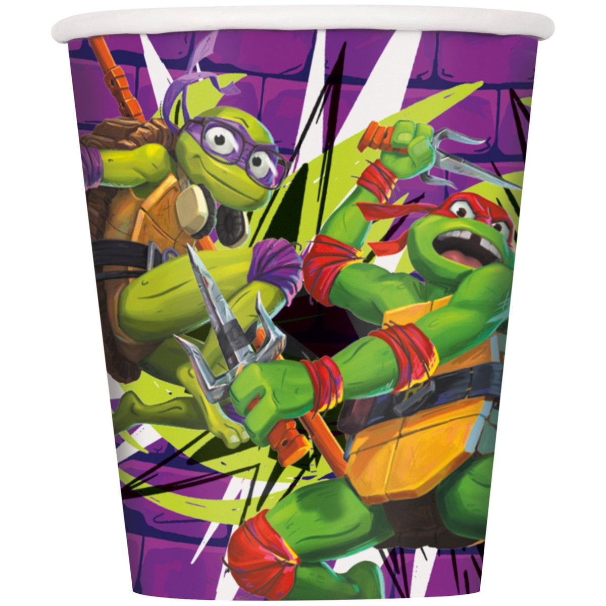 UNIQUE PARTY FAVORS Kids Birthday Ninja Turtles: Mutant Mayhem Birthday Paper Cups, 9 Oz, 8 Count