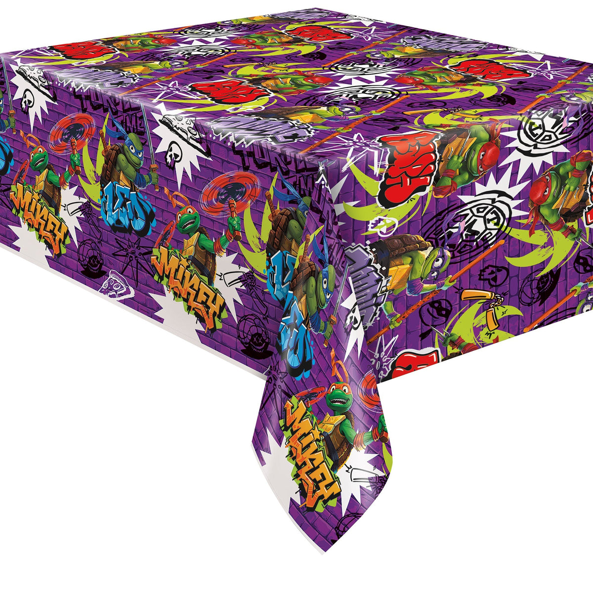 UNIQUE PARTY FAVORS Kids Birthday Ninja Turtles: Mutant Mayhem Birthday Plastic Table Cover, 54 x 84 Inches, 1 Count