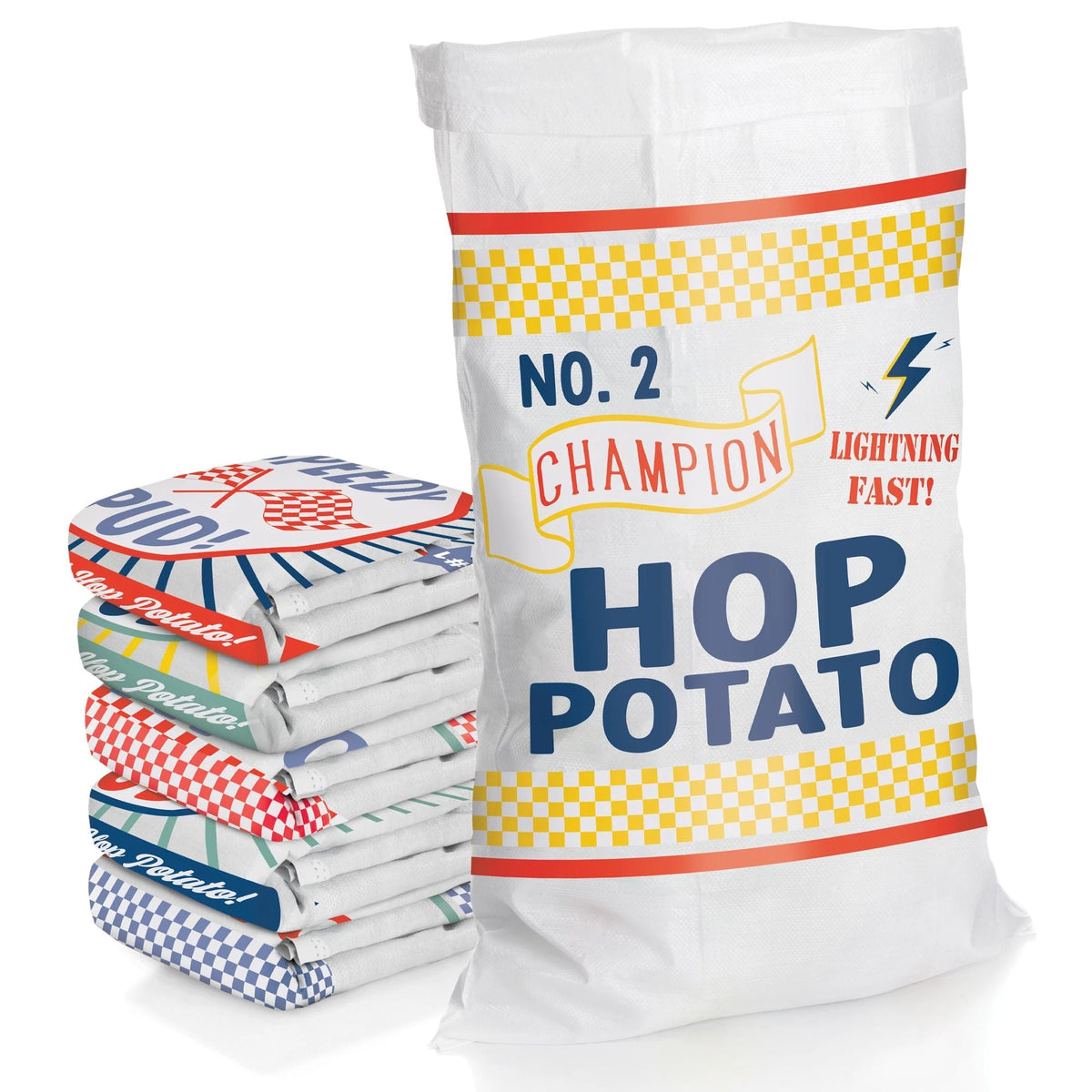 AMSCAN CA Kids Birthday Potato Sack Game, 6 Count