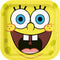 AMSCAN CA Kids Birthday SpongeBob SquarePants Large Square Lunch Paper Plates, 9 Inches, 8 Count
