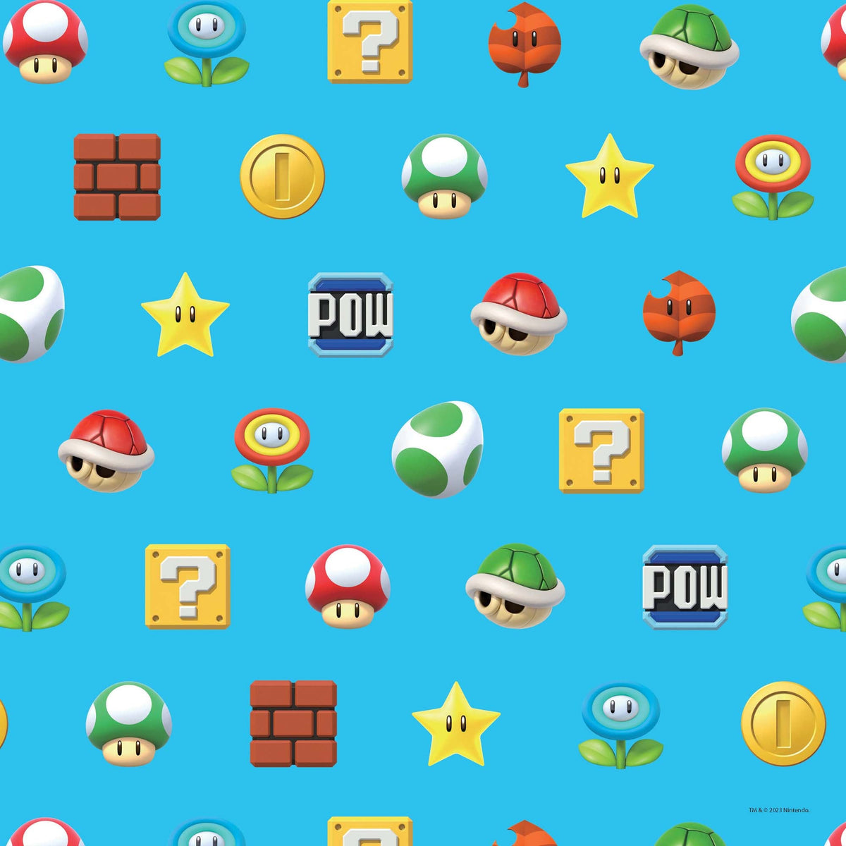 AMSCAN CA Kids Birthday Super Mario Bros Birthday Gift Wrap, 96 Inches, 1 Count