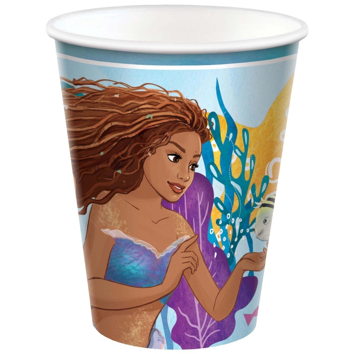 AMSCAN CA Kids Birthday The Little Mermaid Birthday Party Paper Cups, 9 Oz, 8 Count 192937382219