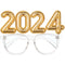 AMSCAN CA New Year 2024 New Year Balloon Number Party Glasses, Gold, 1 Count