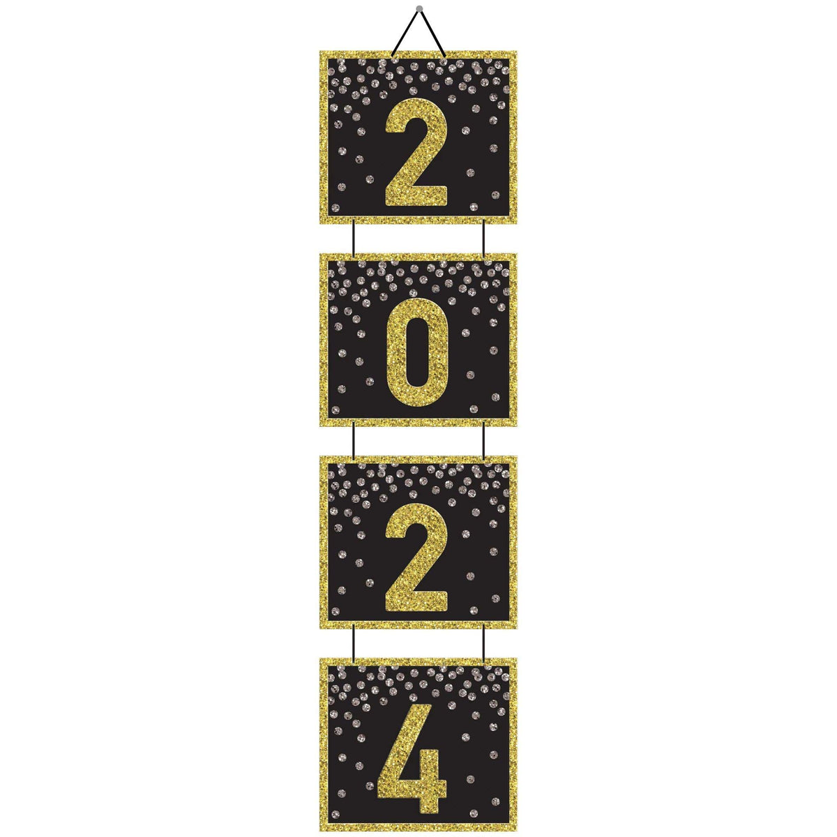 AMSCAN CA New Year 2024 New Year Jumbo Hanging Decoration, 60 x 15 Inches, 1 Count