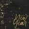 AMSCAN CA New Year Cheers for the NY Large Lunch Napkins, Black and Gold, 40 Count 192937463550