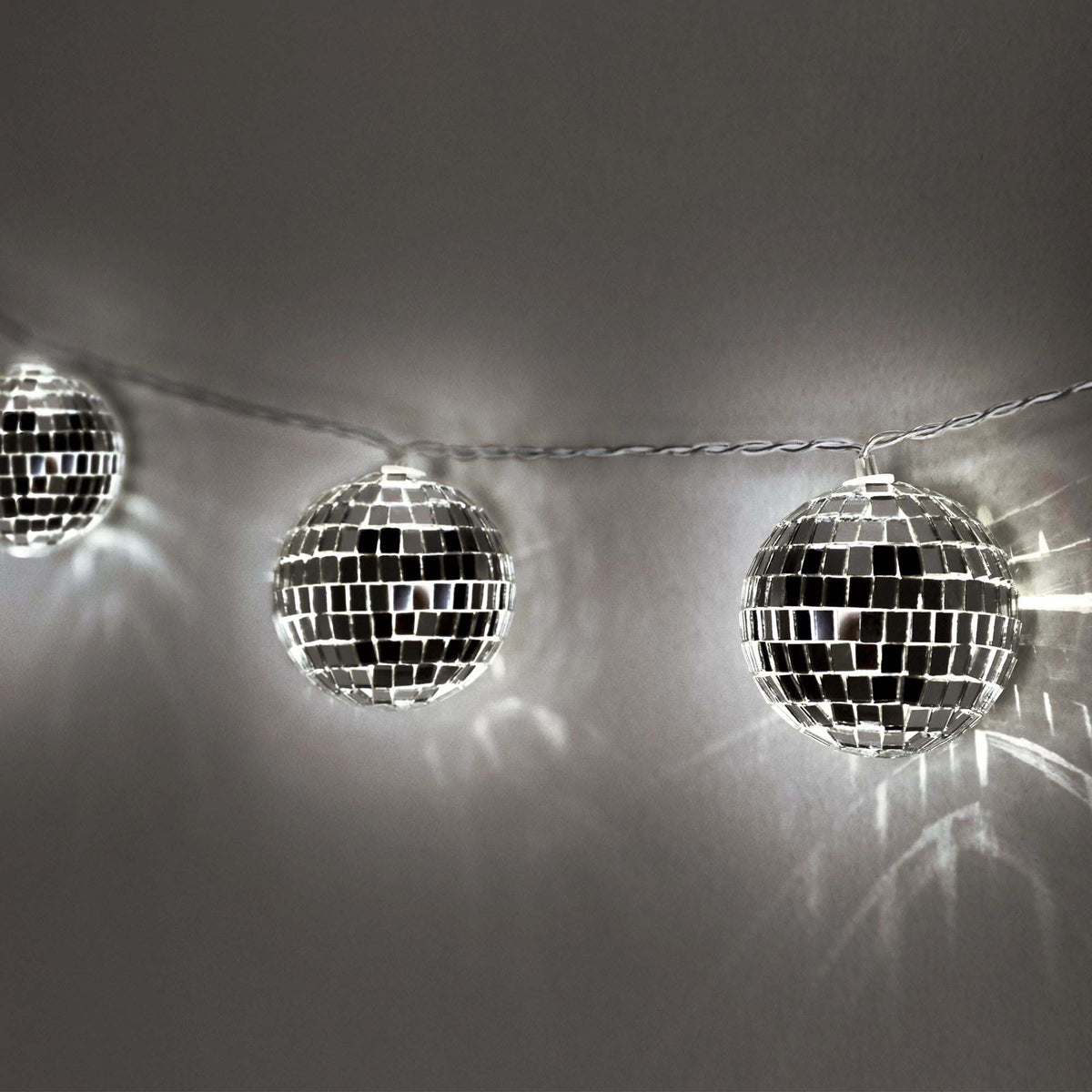 AMSCAN CA New Year Disco Ball String Lights, 70.8 Inches, 1 Count