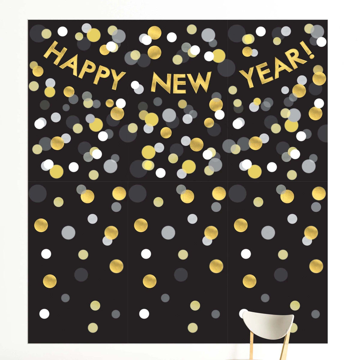AMSCAN CA New Year Happy New Year Deluxe Scene Setter Kit, 1 Count